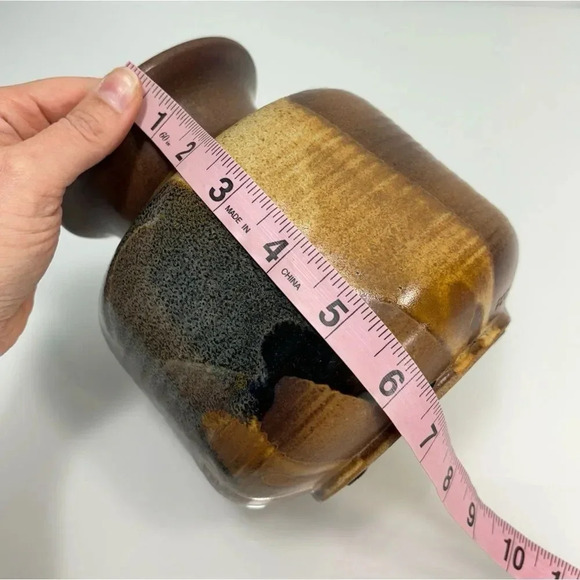 Pottery Craft USA Vintage Stoneware Earth Sand Tones Handmade Vase - Picture 8 of 10